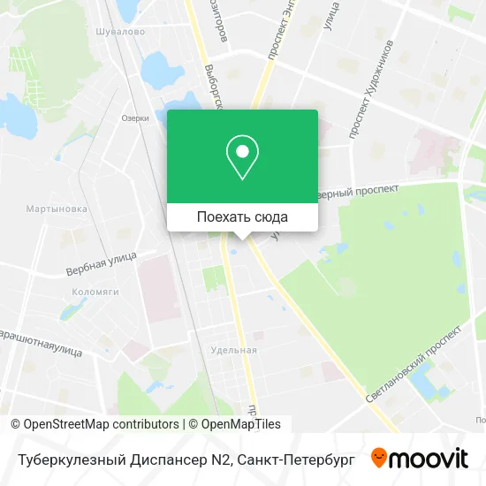 Карта Туберкулезный Диспансер N2