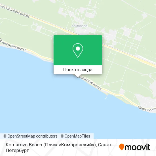 Карта Komarovo Beach (Пляж «Комаровский»)