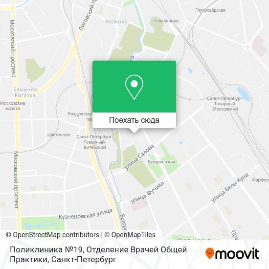 Карта Поликлиника №19, Отделение Врачей Общей Практики