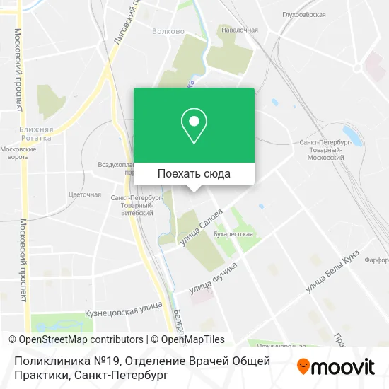 Карта Поликлиника №19, Отделение Врачей Общей Практики
