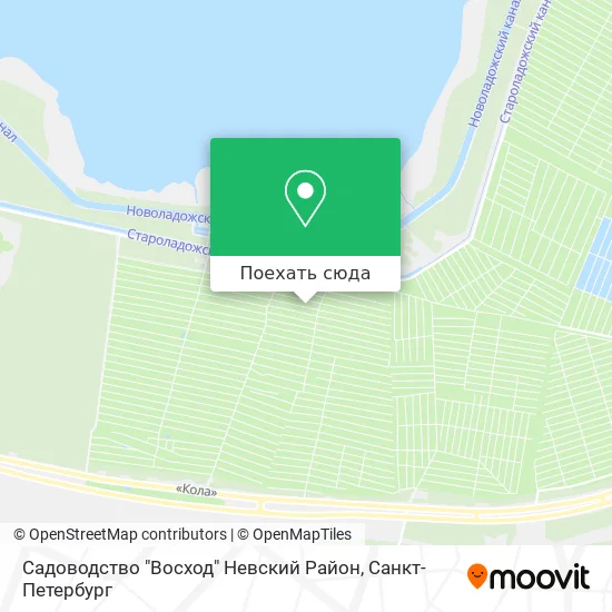 Карта Садоводство "Восход" Невский Район