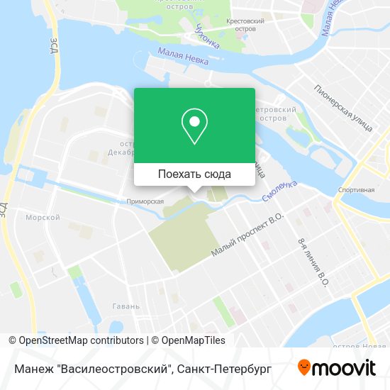 Карта Манеж "Василеостровский"