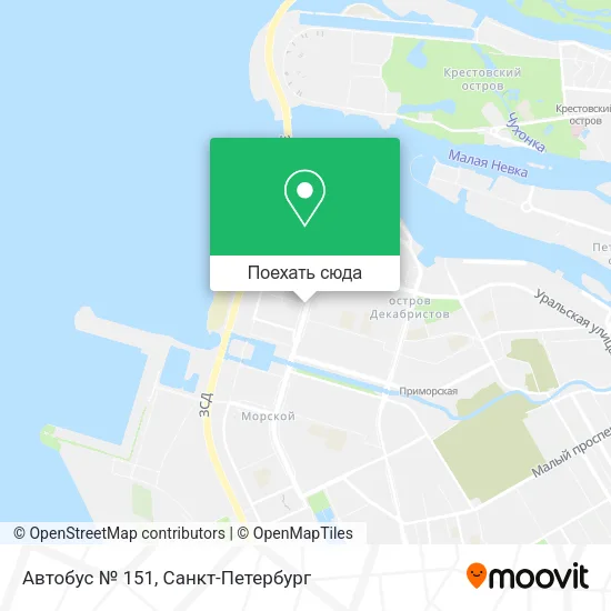 Карта Автобус № 151