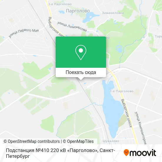 Карта Подстанция №410 220 кВ «Парголово»