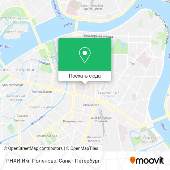 Карта РНХИ Им. Поленова