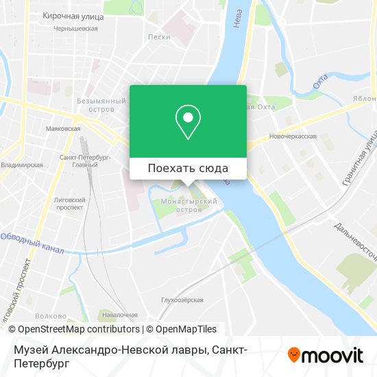 Карта Музей Александро-Невской лавры