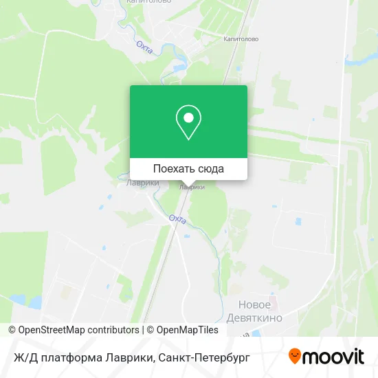 Карта Ж/Д платформа Лаврики