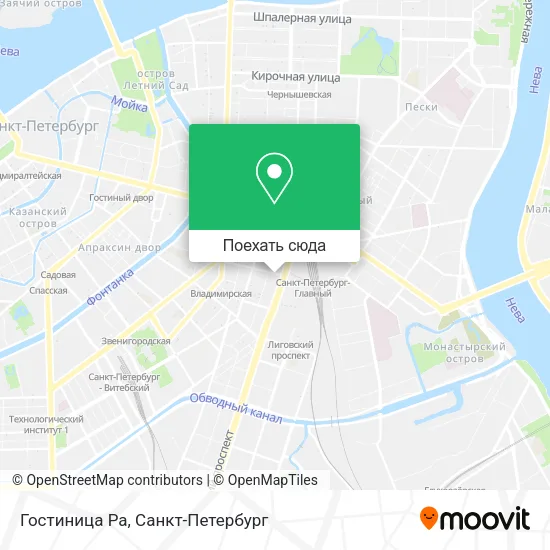 Карта Гостиница Ра