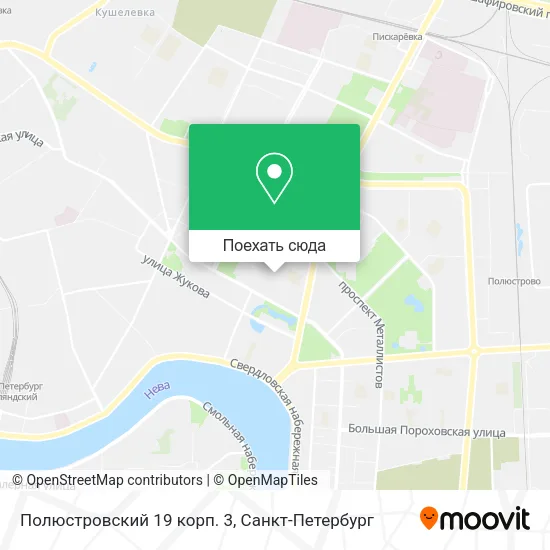 Карта Полюстровский 19 корп. 3