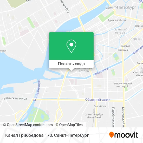 Карта Канал Грибоедова 170