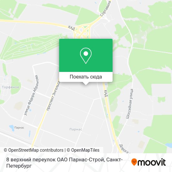 Карта 8 верхний переулок ОАО Парнас-Строй