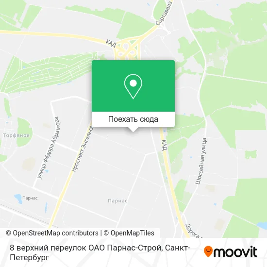 Карта 8 верхний переулок ОАО Парнас-Строй