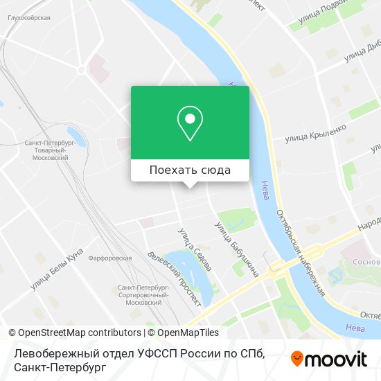 Карта Левобережный отдел УФССП России по СПб