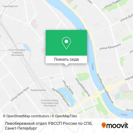Карта Левобережный отдел УФССП России по СПб