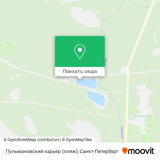 Карта Пульмановский карьер (пляж)