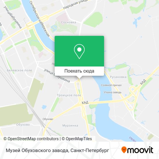 Карта Музей Обуховского завода