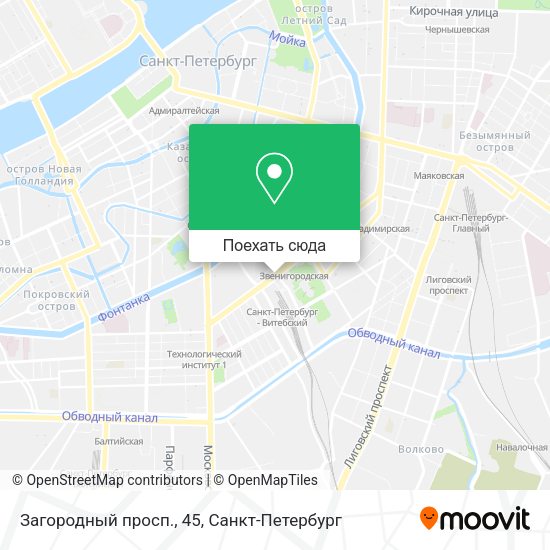 Карта Загородный просп., 45
