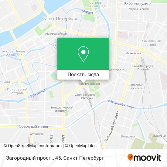 Карта Загородный просп., 45
