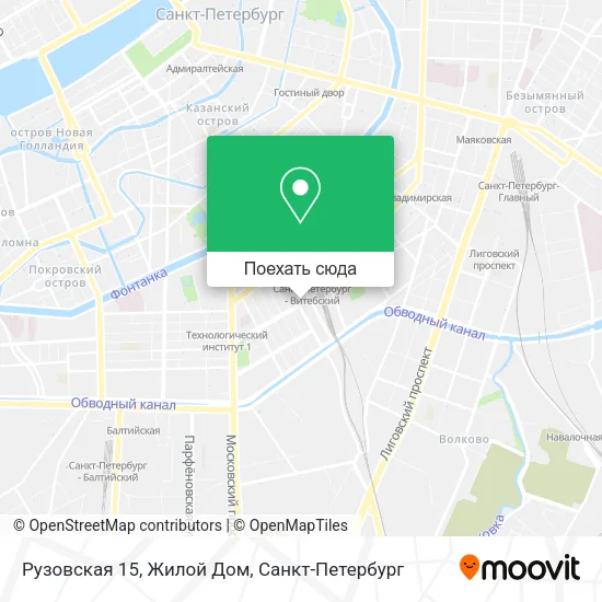 Карта Рузовская 15, Жилой Дом