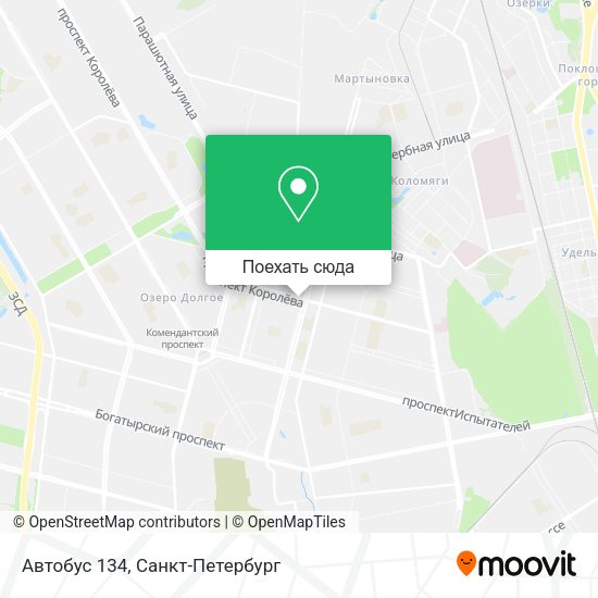 Карта Автобус 134