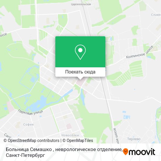 Карта Больница Семашко , неврологическое отделение