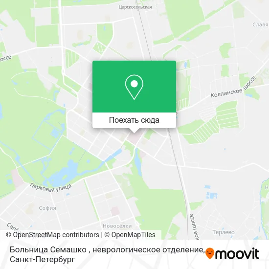 Карта Больница Семашко , неврологическое отделение