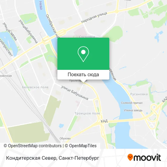 Карта Кондитерская Север