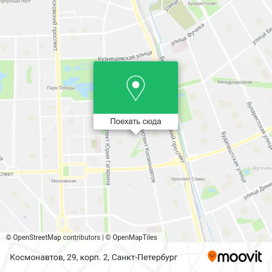 Карта Космонавтов, 29, корп. 2