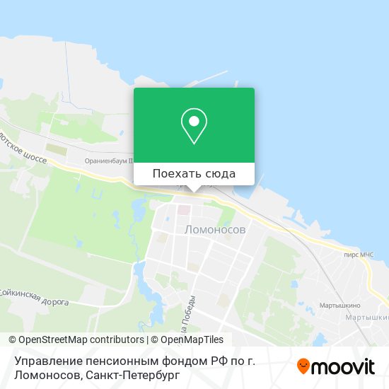 Карта Управление пенсионным фондом РФ по г. Ломоносов