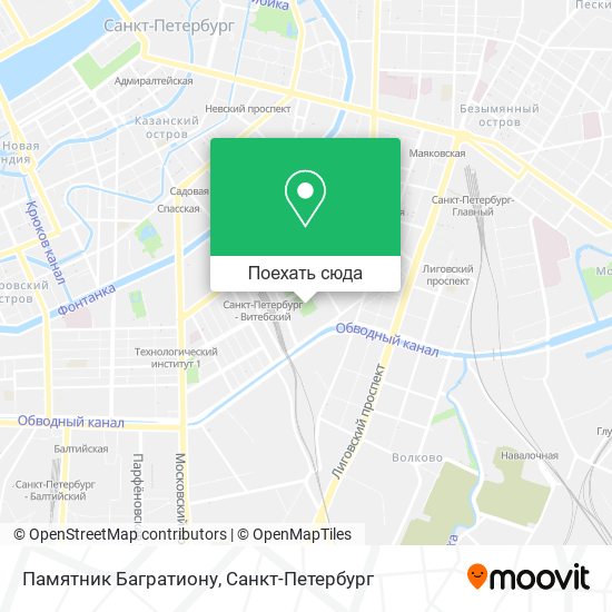 Карта Памятник Багратиону