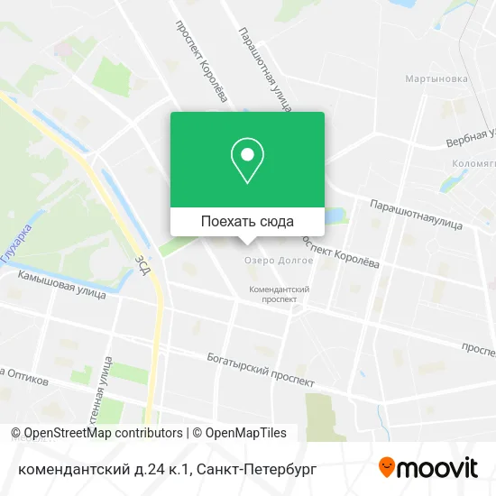 Карта комендантский д.24 к.1
