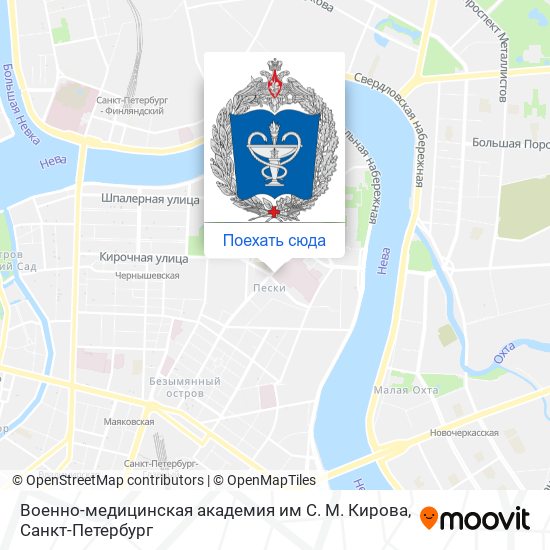 Карта Военно-медицинская академия им С. М. Кирова