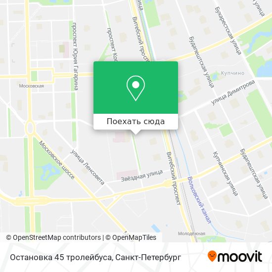 Карта Остановка 45 тролейбуса