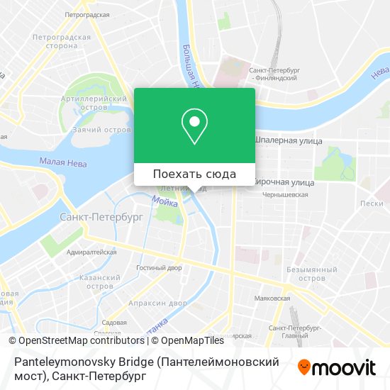 Карта Panteleymonovsky Bridge (Пантелеймоновский мост)