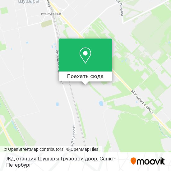 Карта ЖД станция Шушары Грузовой двор