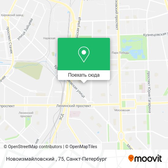 Карта Новоизмайловский , 75