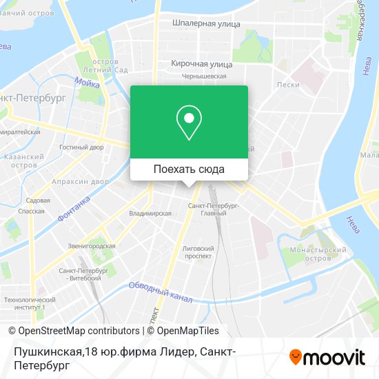 Карта Пушкинская,18 юр.фирма Лидер
