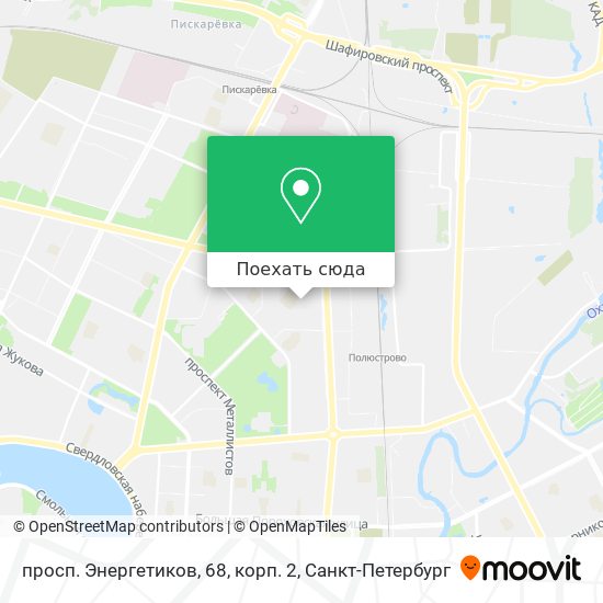 Карта просп. Энергетиков, 68, корп. 2