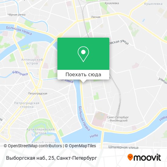 Карта Выборгская наб., 25