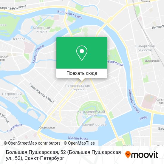 Карта Большая Пушкарская, 52 (Большая Пушкарская ул., 52)
