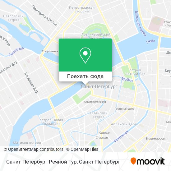 Карта Санкт-Петербург Речной Тур
