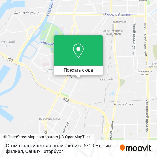Карта Стоматологическая поликлиника №10 Новый филиал