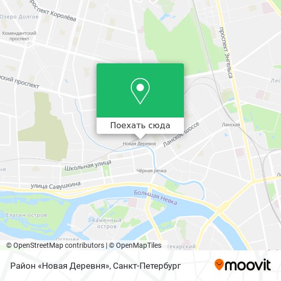 Карта Район «Новая Деревня»
