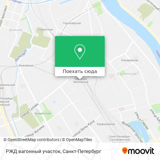 Карта РЖД вагонный участок