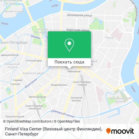 Карта Finland Visa Center (Визовый центр Финляндии)