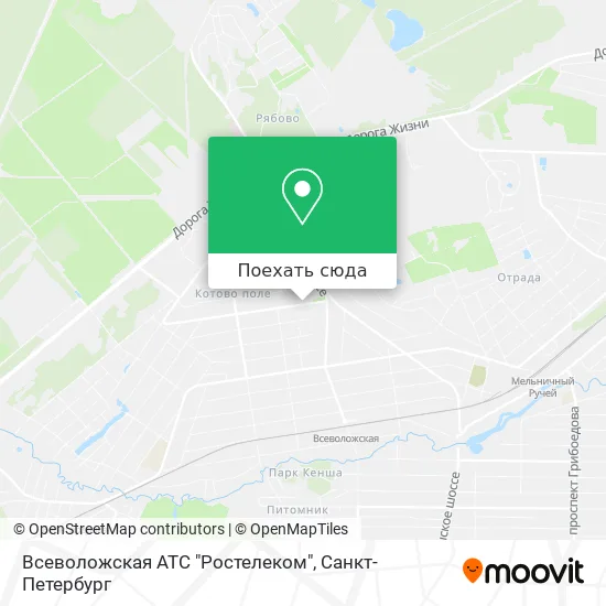 Карта Всеволожская АТС "Ростелеком"