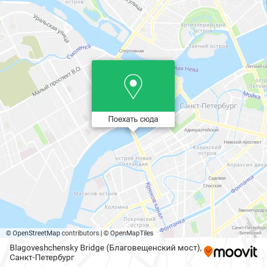 Карта Blagoveshchensky Bridge (Благовещенский мост)