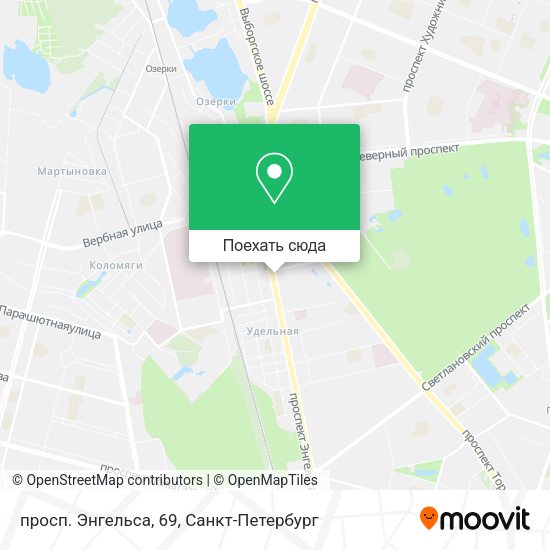 Карта просп. Энгельса, 69