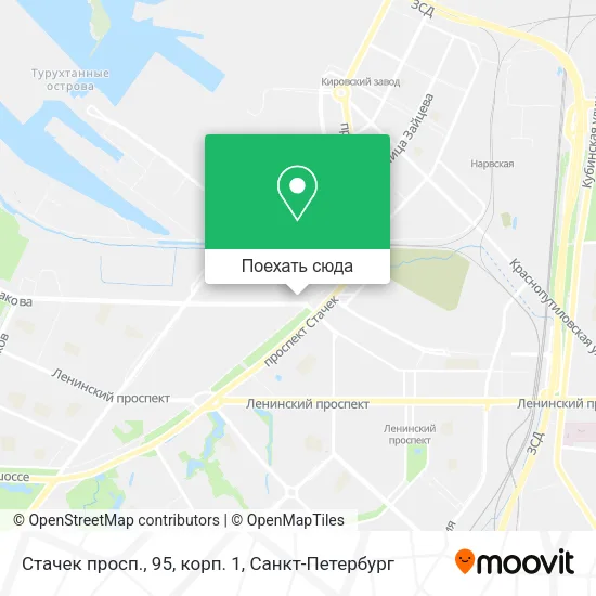 Карта Стачек просп., 95, корп. 1