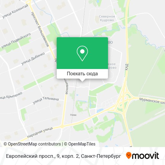 Карта Европейский просп., 9, корп. 2